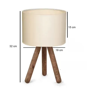 Opviq Stolní lampa Aydo I krémová/hnědá