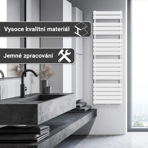 AQUAMARIN vertikál. kúpeľňový radiátor 180 x 60 cm, antracit