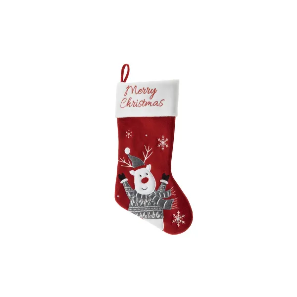 Haushalt international Vánoční punčocha Merry Christmas Sob, 45 cm