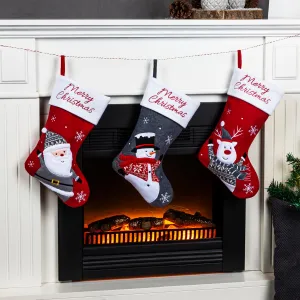 Haushalt international Vánoční punčocha Merry Christmas Sob, 45 cm