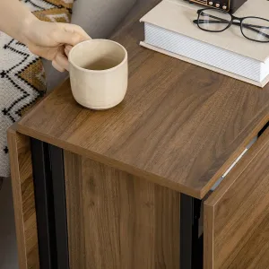 HOMCOM Mobilní skládací jídelní stůl, hnědý