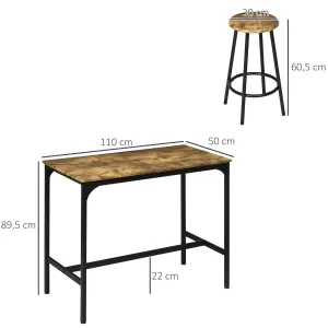 HOMCOM Barový set, sada 5 ks