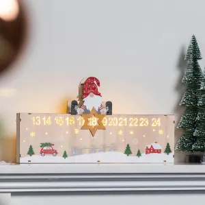 Haushalt international LED Dřevěný adventní kalendář