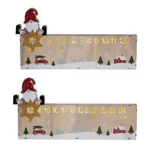 Haushalt international LED Dřevěný adventní kalendář