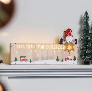 Haushalt international LED Dřevěný adventní kalendář