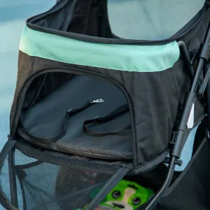 PawHut Kočárek pro psy do 10 kg a 35 cm s pláštěnkou, tyrkosovočerný