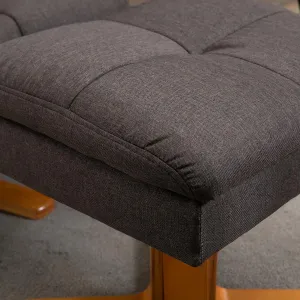 HOMCOM Masážní křeslo polohovací, šedé