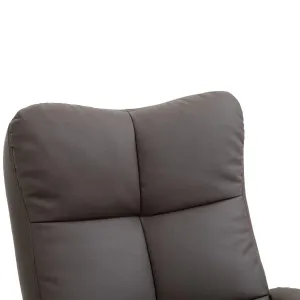 HOMCOM Masážní křeslo polohovací, hnědé
