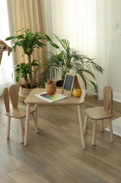 Kalune Design Sada dětského nábytku Bunny hnědá