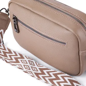 Dámska malá crossbody kabelka béžová