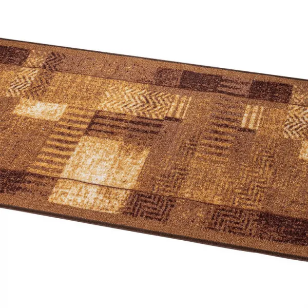 Kusový behúň Patchwork hnedá