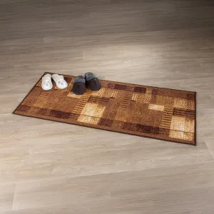 Kusový behúň Patchwork hnedá