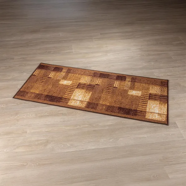 Kusový behúň Patchwork hnedá