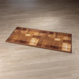 Kusový behúň Patchwork hnedá