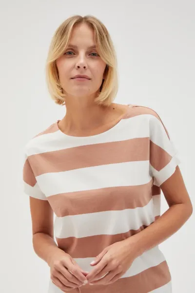 Marisse Women's T-Shirt L-Ts-4607 L.Brown