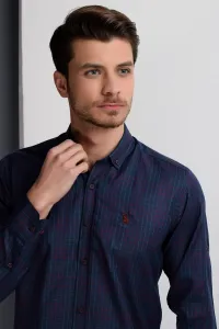 G650 DEWBERRY MEN'S SHIRT-NAVY-BURGUNDY
