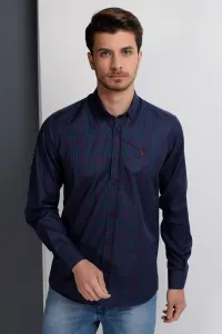 G650 DEWBERRY MEN'S SHIRT-NAVY-BURGUNDY