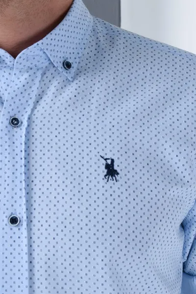 G685 DEWBERRY MEN's SHIRT-BLUE