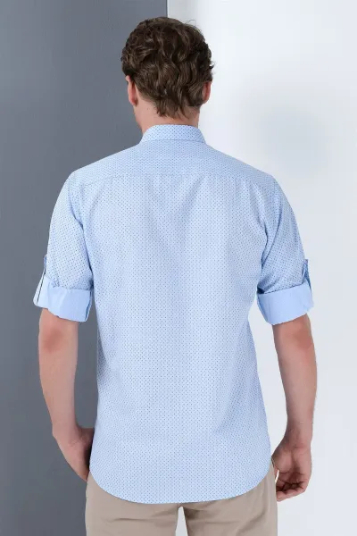 G685 DEWBERRY MEN's SHIRT-BLUE