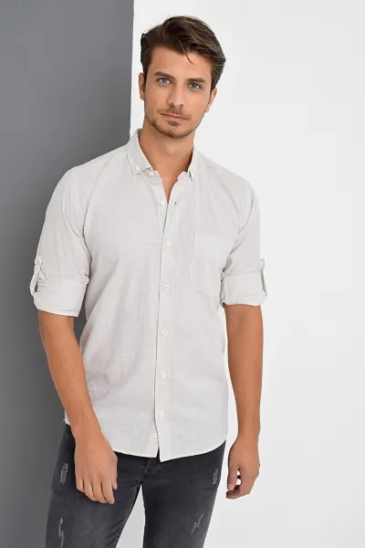G625 DEWBERRY LINEN SHIRT-BEJ