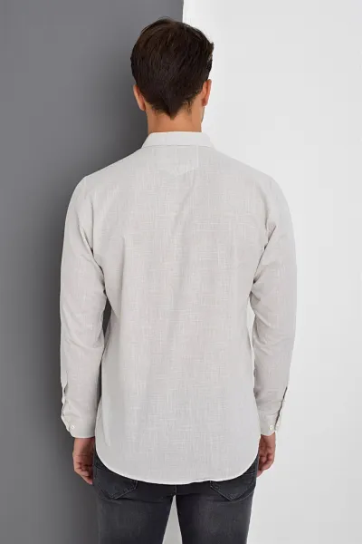 G625 DEWBERRY LINEN SHIRT-BEJ