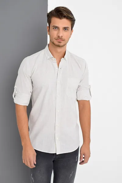 G625 DEWBERRY LINEN SHIRT-BEJ