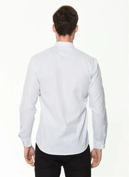 G625 DEWBERRY LINEN SHIRT-LIGHT BLUE