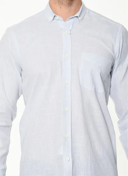 G625 DEWBERRY LINEN SHIRT-LIGHT BLUE