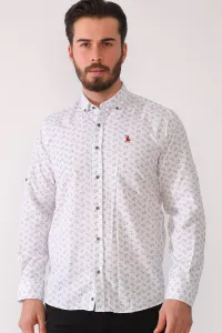 G686 DEWBERRY MEN's SHIRT-WHITE