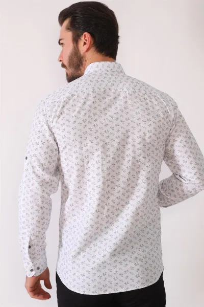 G686 DEWBERRY MEN's SHIRT-WHITE
