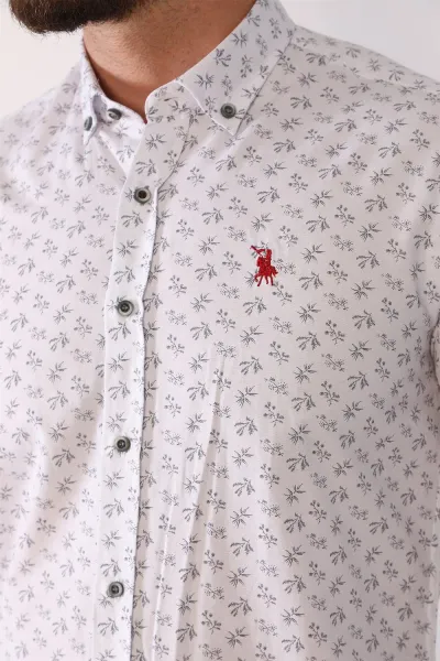 G686 DEWBERRY MEN's SHIRT-WHITE