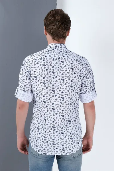 G690 DEWBERRY MEN's SHIRT-WHITE