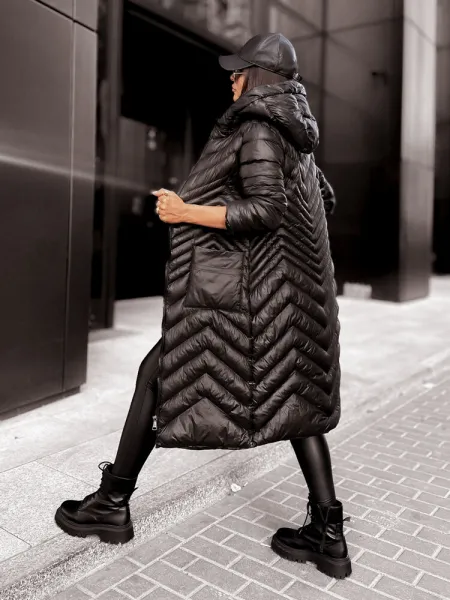 Dámska prešívaná bunda RUNWAY FLAIR Farba čierna DSTREET