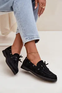 Boto Dámske semišové mokasíny Big Star RR274948 Čierne