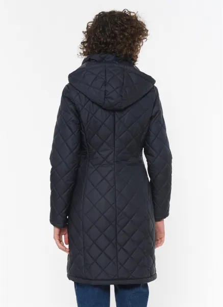 Z6654 DEWBERRY WOMEN'S COAT-NAVY BLUE