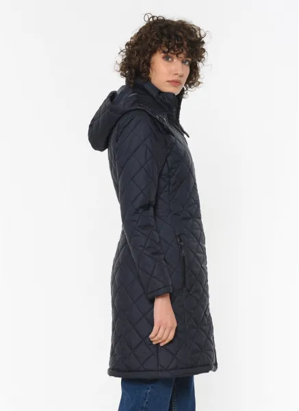 Z6654 DEWBERRY WOMEN'S COAT-NAVY BLUE