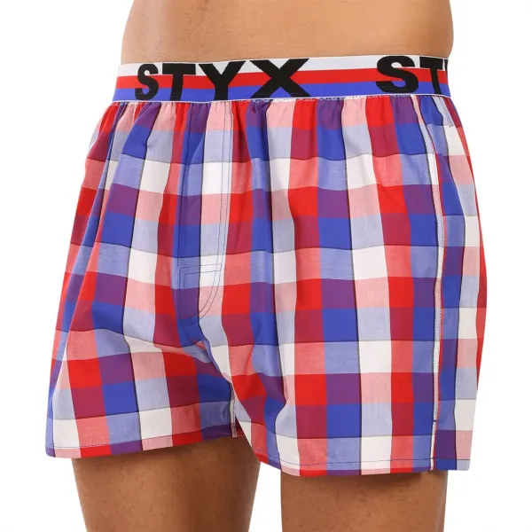 3PACK pánske trenky Styx športová guma viacfarebné (3B110709) M, trenírky