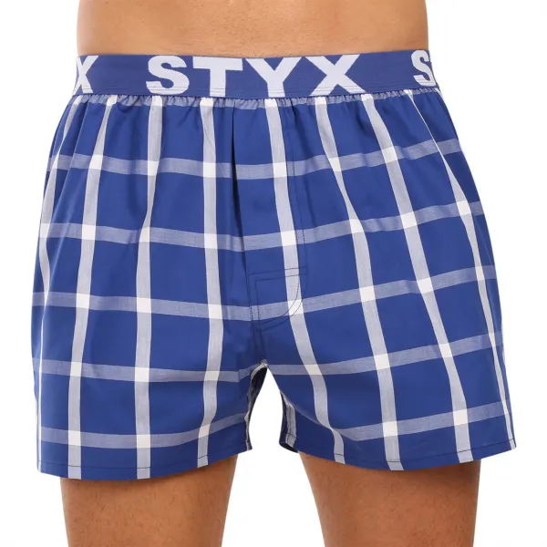 3PACK pánske trenky Styx športová guma viacfarebné (3B110406) M, trenírky