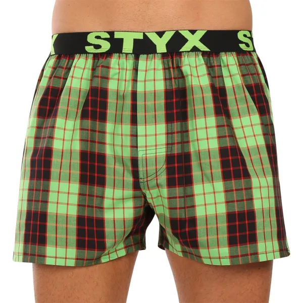 3PACK pánske trenky Styx športová guma viacfarebné (3B110406) M, trenírky
