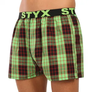 3PACK pánske trenky Styx športová guma viacfarebné (3B110406) M, trenírky