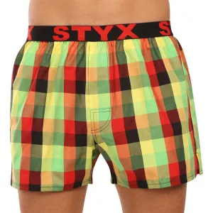 3PACK pánske trenky Styx športová guma viacfarebné (3B110406) M, trenírky