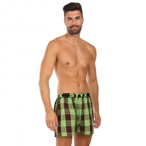 3PACK pánske trenky Styx športová guma viacfarebné (3B110406) M, trenírky