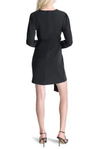 Šaty Dkny L/S Side Knot A-Line Black