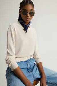 Sveter Woolrich Sheer Crew Knit White