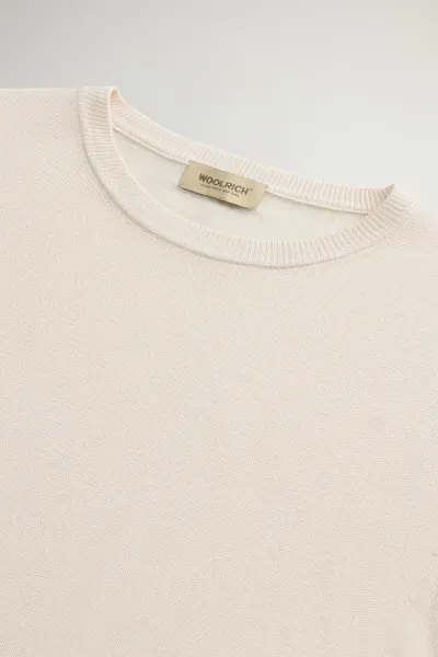 Sveter Woolrich Sheer Crew Knit White