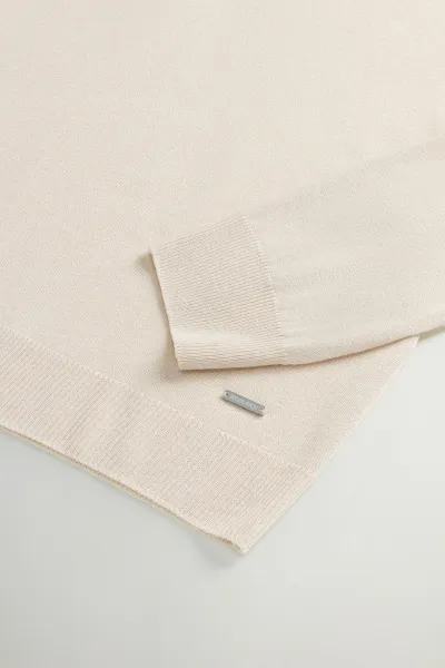 Sveter Woolrich Sheer Crew Knit White