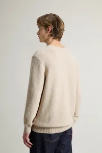 Sveter Woolrich Marled Crewneck White Pepper Mouline