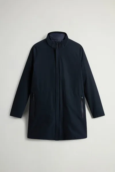 Kabát Woolrich Two Layers 2In1 Carcoat Melton Blue