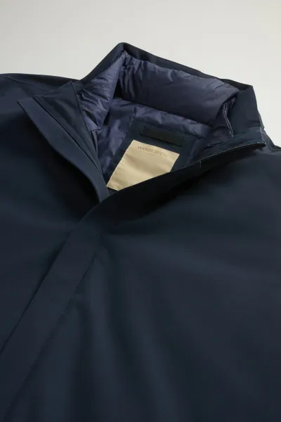 Kabát Woolrich Two Layers 2In1 Carcoat Melton Blue