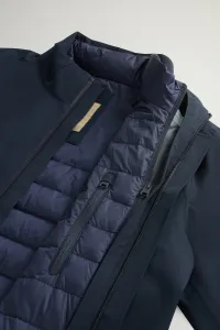 Kabát Woolrich Two Layers 2In1 Carcoat Melton Blue